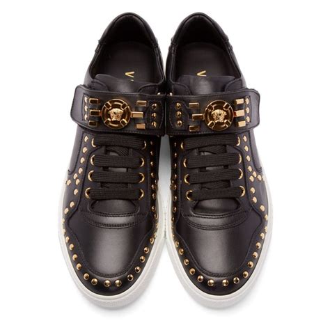 mens versace sneakers studded low top|high top Versace sneakers men.